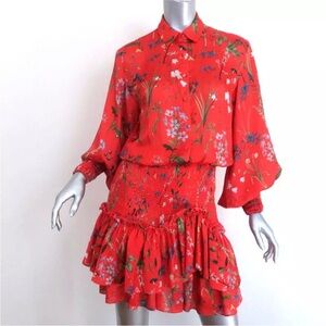 Alexis red floral dress.